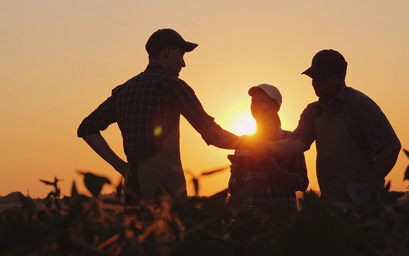 farmers in field