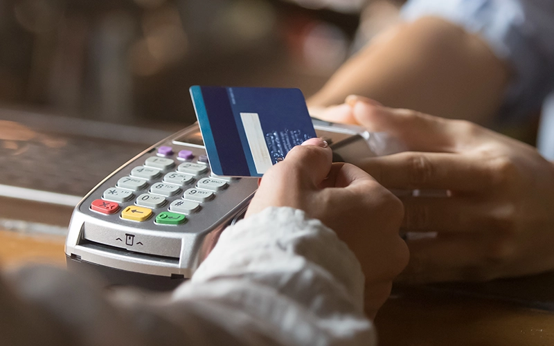 paying with debit card